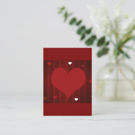 Romantische Liebe Rot und Weiß Herzlich Willkommen Mitteilungskarte