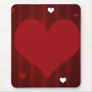 Romantische Liebe Rot und Weiß Herzlich Willkommen Mousepad