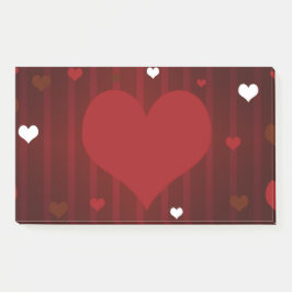 Romantische Liebe Rot und Weiß Herzlich Willkommen Post-it Klebezettel