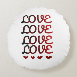Romantische Liebe Rundkissen, Valentiner GESCHENKE Rundes Kissen