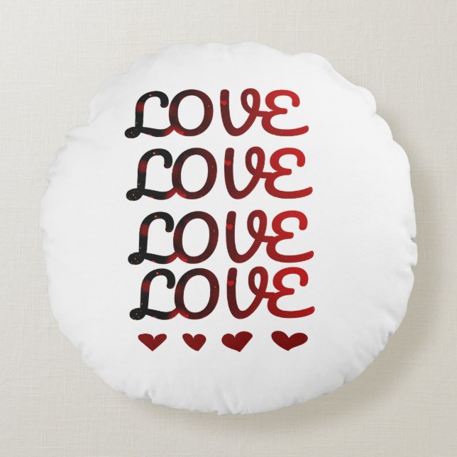 Romantische Liebe Rundkissen, Valentiner GESCHENKE Rundes Kissen (Vorderseite)