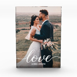 Romantische Liebe Script Wedding Foto Newlyweds