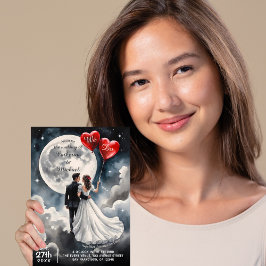 Romantische Liebe über Cloud Nine Märchenhochzeit Einladung