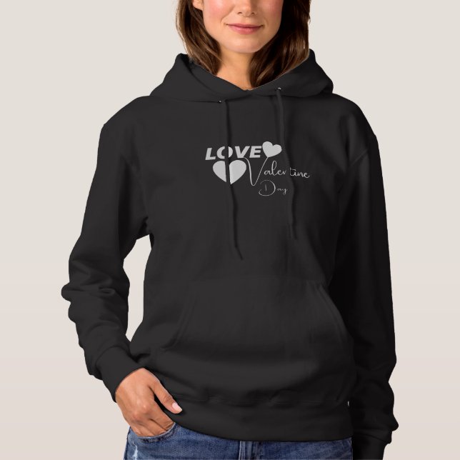 Romantische Liebe Valentinstag Hoodie (Vorderseite)