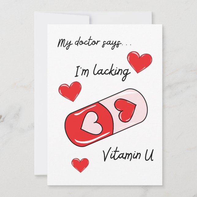 Romantische Liebe Valentinstag Karte - bearbeitbar (Vorderseite)