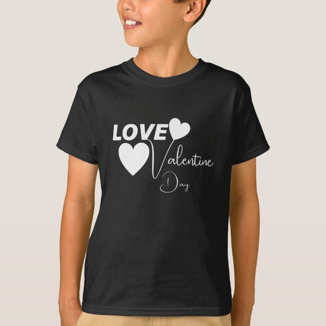 Romantische Liebe Valentinstag T-Shirt (Vorderseite)