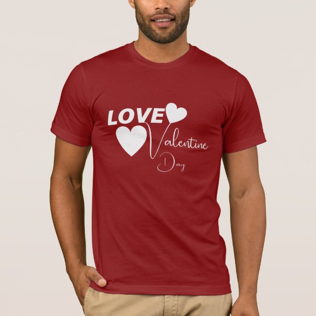 Romantische Liebe Valentinstag T-Shirt (Vorderseite)