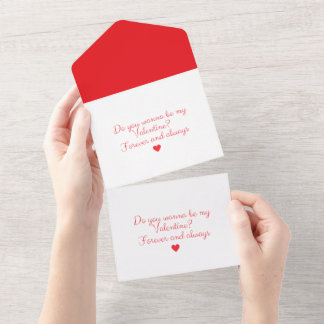 Romantische Liebe - Vorschlagskarte All In One Einladung