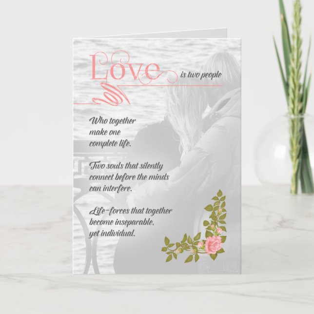 Romantische Liebe: Wir begrüßen Soul Sonnets™ Karte (Vorderseite)