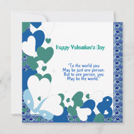 Romantische Liebe Zitat Sweep Herz Valentine Card