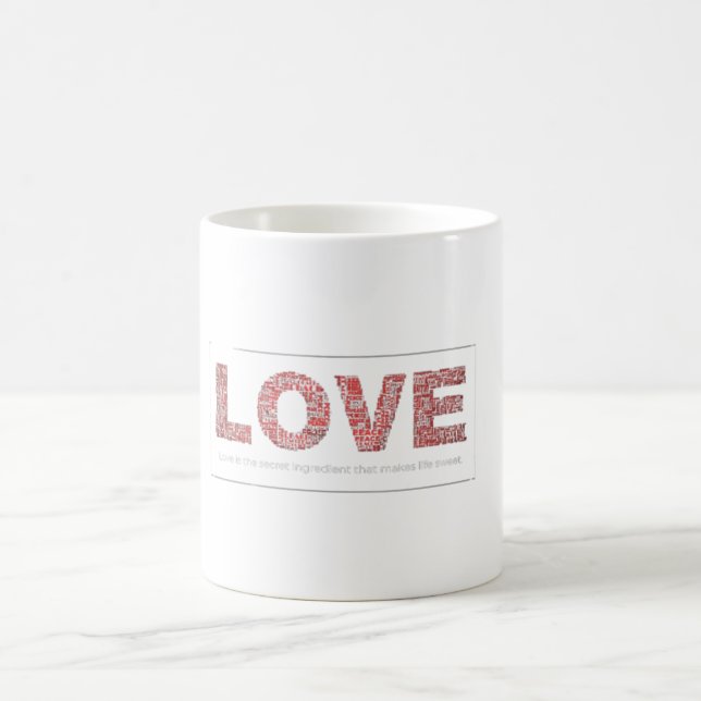 Romantische Liebe Zitat Tasse - Niedliches Geschen (Mittel)