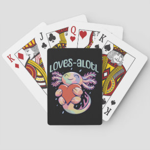 Romantische Lieben - fröhliches axolotl Spielkarten