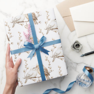 Romantische Liebesgeburten Hochzeit Geschenkpapier
