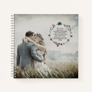 Romantische Liebhaber Plato Quote Personal Foto Jo Notizbuch