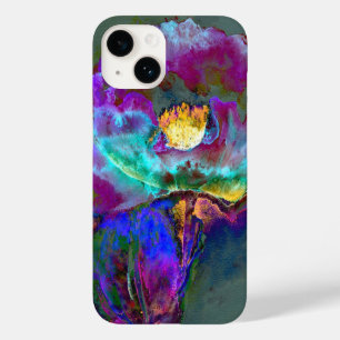 Romantische lila aquamarine Blume Case-Mate iPhone 14 Hülle