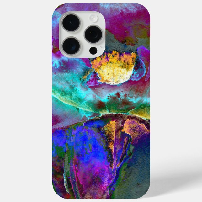 Romantische lila aquamarine Blume Case-Mate iPhone Hülle (Rückseite)