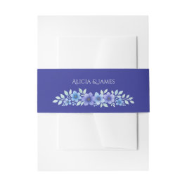Romantische Lila Blaue Botanische Wasserfarbenhoch Einladungsbanderole