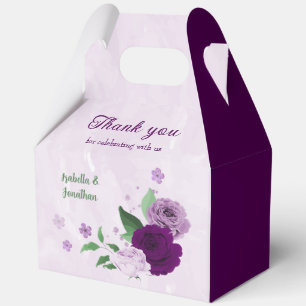 Romantische lila Blumen Grün Geschenkschachtel