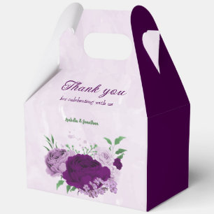 Romantische lila Blumen Grün Geschenkschachtel