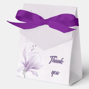Romantische lila Blumen Hochzeit Geschenkschachtel