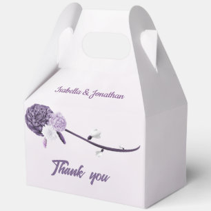 Romantische lila Blumen Hochzeit Geschenkschachtel