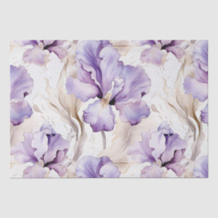 Romantische Lila Creme Iris Brautparty Seidenpapier