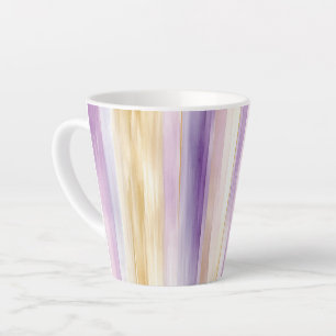 Romantische lila Creme-Iris-Streifen-Brautparty Milchtasse