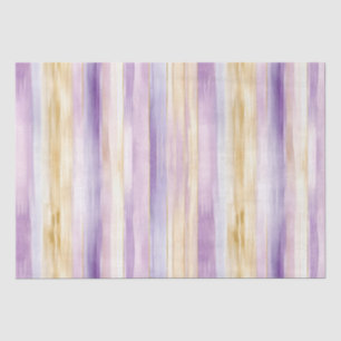 Romantische lila cremefarbene Iris-Streifen-Braut- Seidenpapier