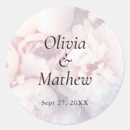 Romantische Lila Hochzeiten und Rose Runder Aufkleber