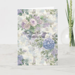 Romantische lila rosa Blumen Brautparty Karte