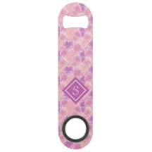 Romantische Lila Rose Floral Custom Monogram