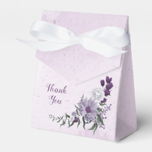 Romantische lila weiße Blumen Grüne Hochzeit Geschenkschachtel
