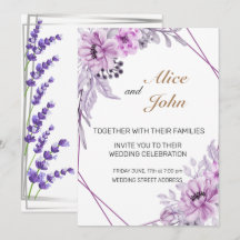 Romantische Lilac- und Lila Lavendelhochzeit