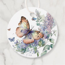 Romantische Lilie und Schmetterling danken für die