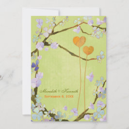 Romantische Lime Green Wedding Einladung