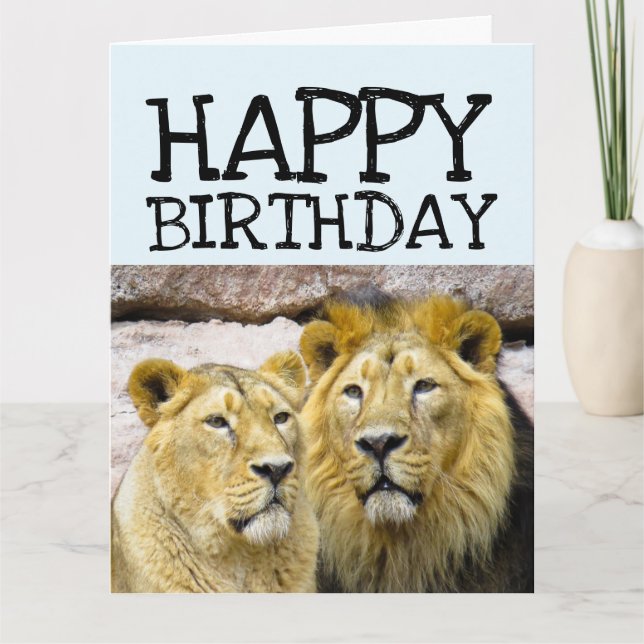 ROMANTISCHE LÖSUNGENKARTE AM GEBURTSTAG KARTE (Vorderseite)