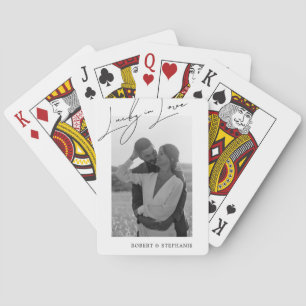 Romantische "Lucky in Love" Foto-Spielkarten Spielkarten