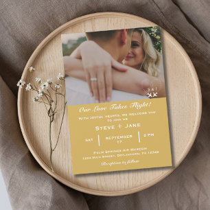 Romantische Luftfahrt Hochzeitsliebe Erhebt Sich F Einladung