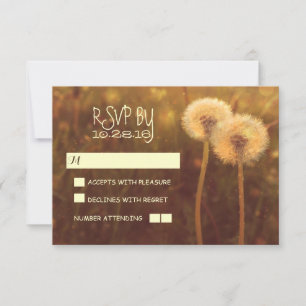 Romantische Lüstern rustikale Hochzeitskarten RSVP Karte