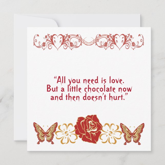 Romantische lustige Liebe Zitat Sweetheart Floral  (Vorderseite)