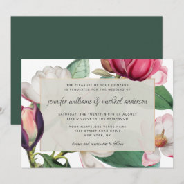 Romantische Magnolien - ein perfektes Wochenende i Einladung