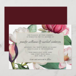 Romantische Magnolien - ein perfektes Wochenende i Einladung