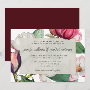 Romantische Magnolien - ein perfektes Wochenende i Einladung