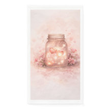 Romantische Mason-Jar-Herzen-Papier-Serviette