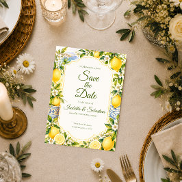 Romantische mediterrane Hochzeit Save The Date