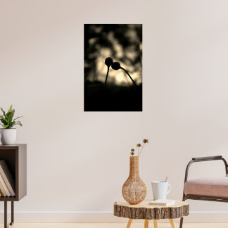 Romantische, melancholische Blumen – Botanische Fa Poster
