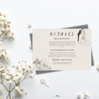 Romantische Minimalistische Hochzeit-Beilagekarte Begleitkarte