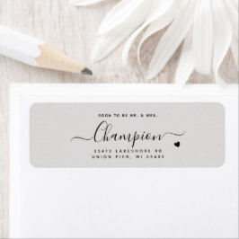 Romantische Minimalistische Script Dove Gray Weddi