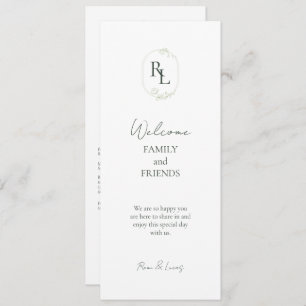 Romantische Mit Monogramm Anfänge Hochzeit Programm