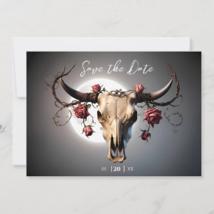 Romantische Mittelalterliche Blumenkuh Save The Date